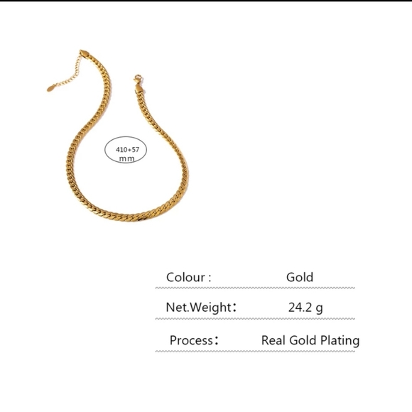 SALE Gold Snake Chain Necklace - Picture 4 of 5